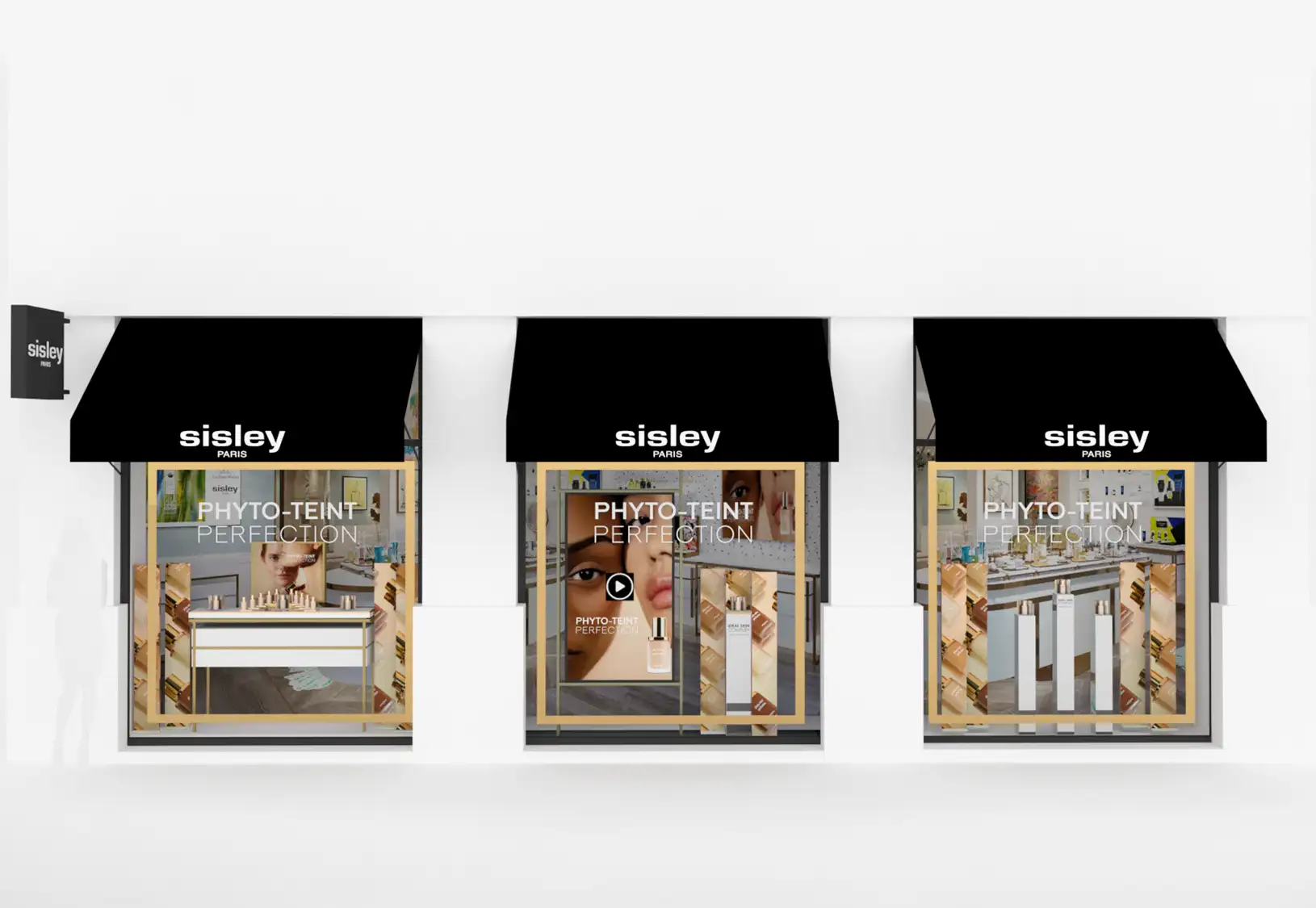 Vitrine Sisley - Réalisation expérience de marque par Agence Gae